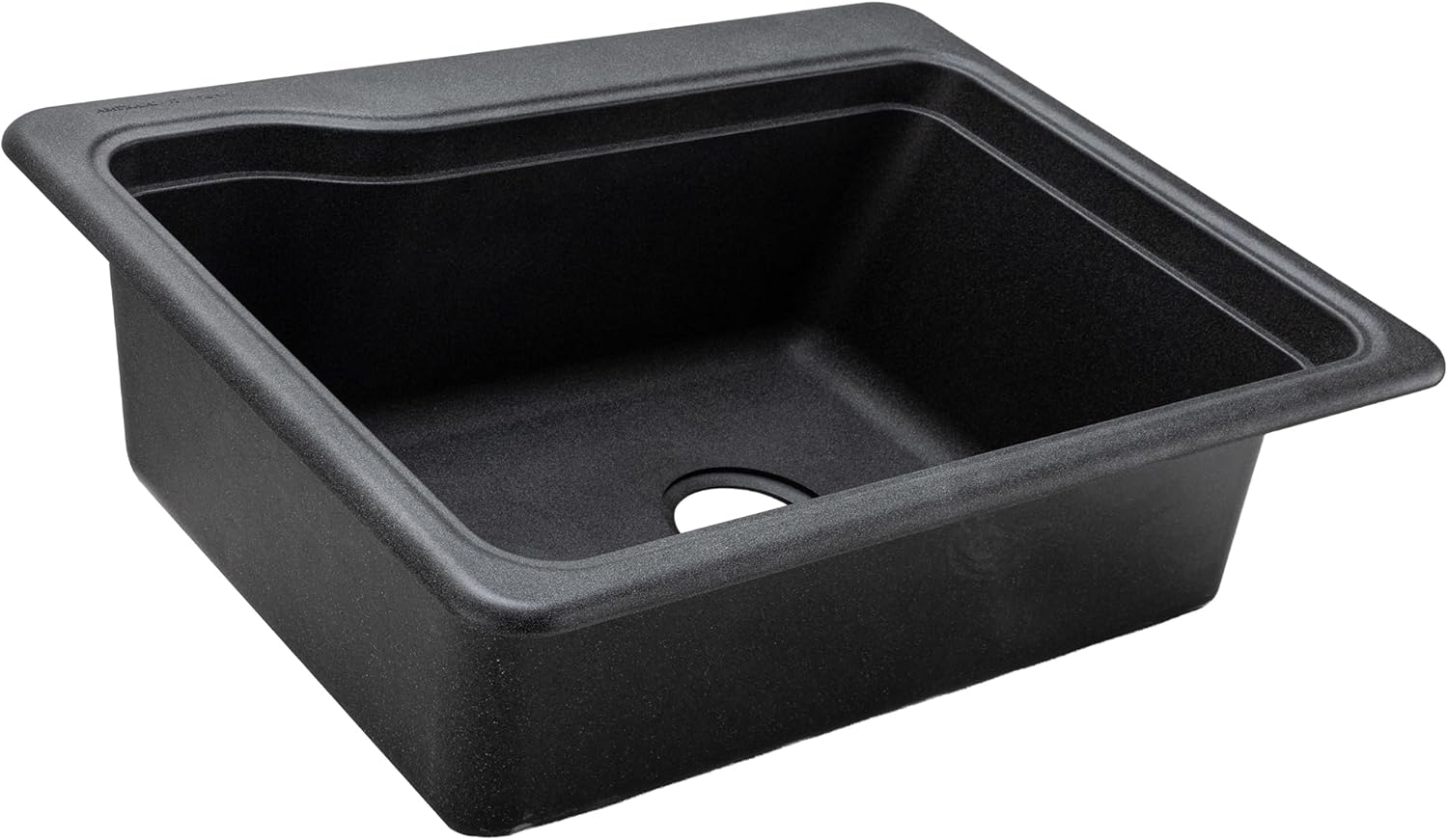 RecPro RV Composite Sink | 25inches x 19inches | Single Basin RV Sink | Black Granite or White Color Options (White)