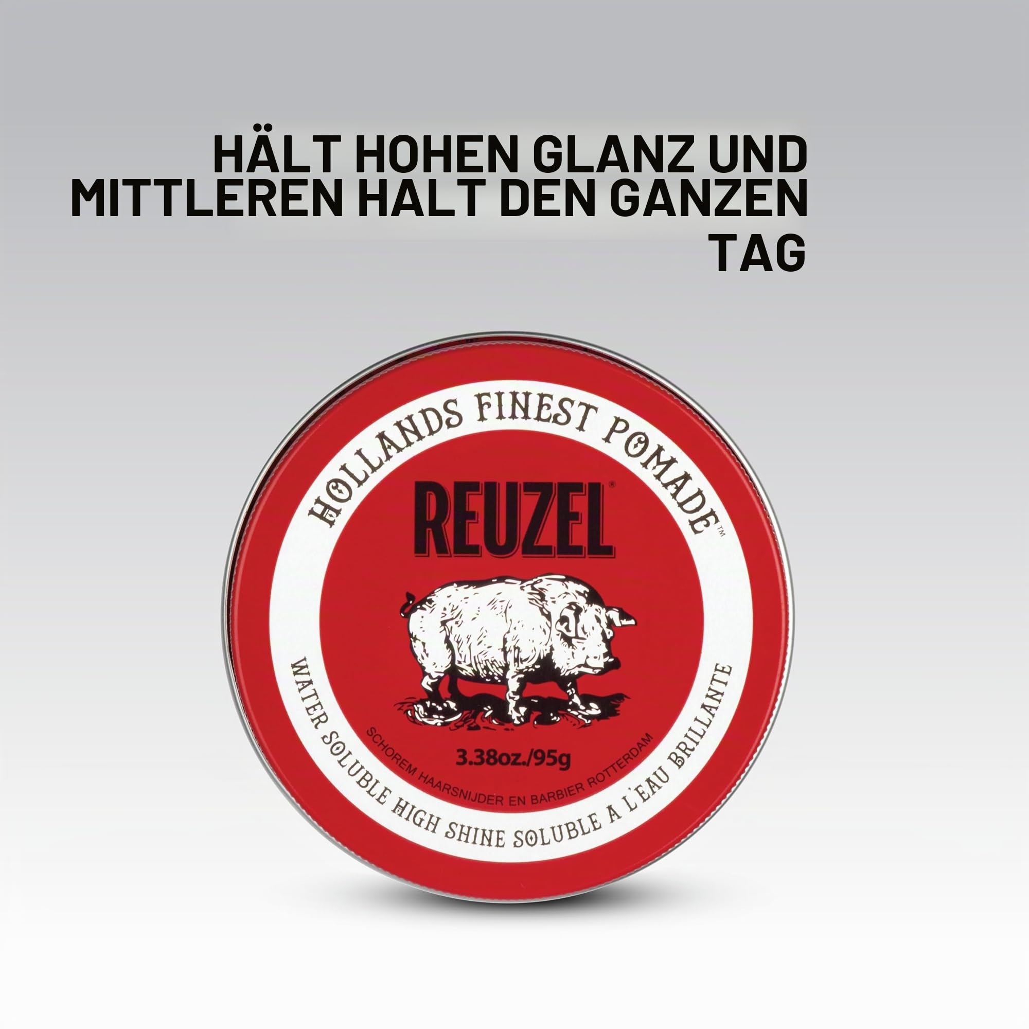 Reuzel 2026 Road Trip, Red Pomade Medium Hold High Shine Pomade for Men, Water Soluble for a Flexible High Shine Look, 95g + Free Travel Size 35g