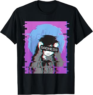 Sad Anime Girl – Japanese Aesthetic Vaporwave Anime Otaku T-Shirt