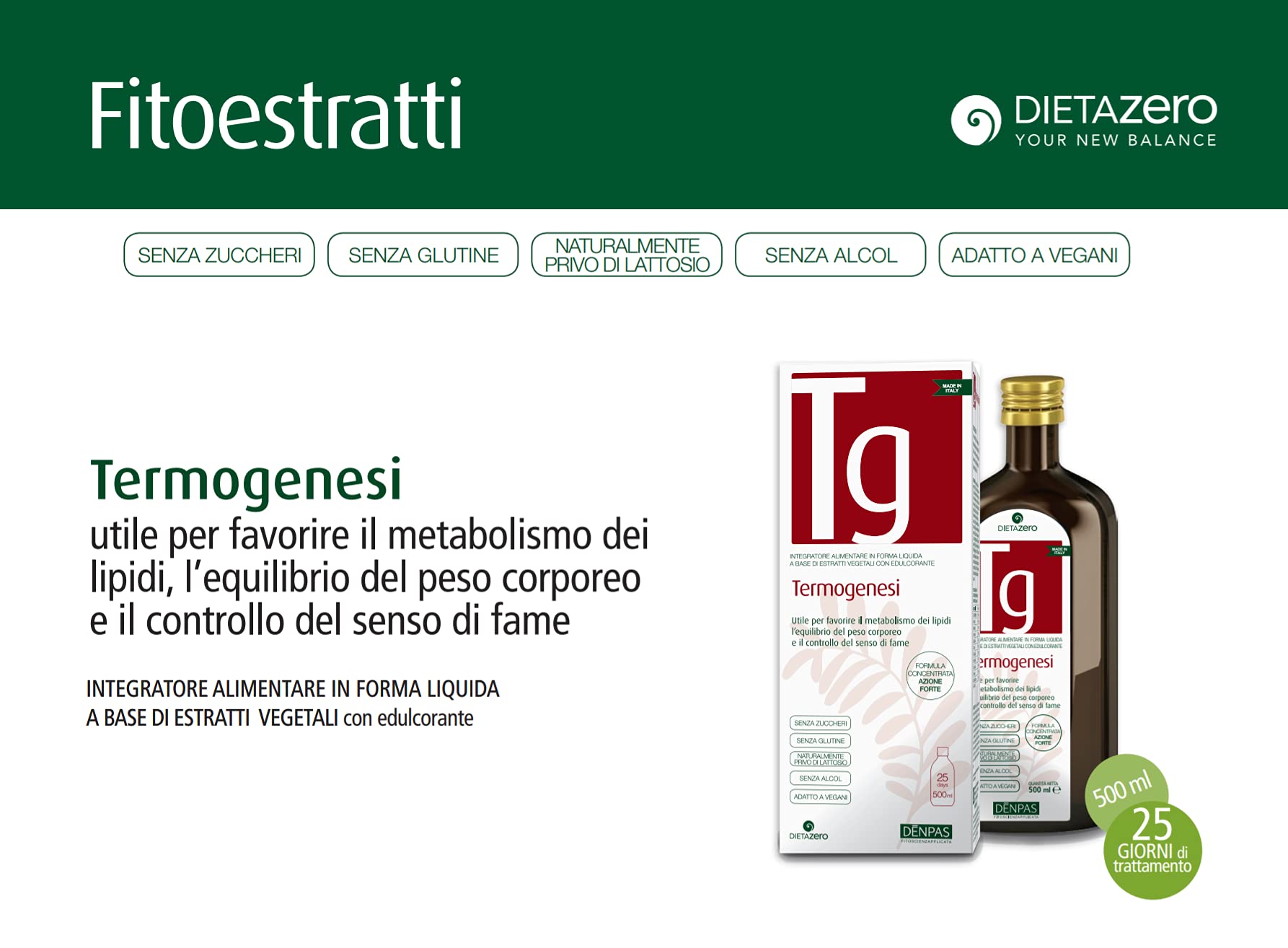 ZERO Termogenico Naturale Brucia Grassi, 500ml - Dimagrante Forte Pancia e Fianchi - Aiuta Controllare senso di Fame - Favorisce il Metabolismo - Con Estratti di Carciofo, Ananas, Rodiola, Curcuma