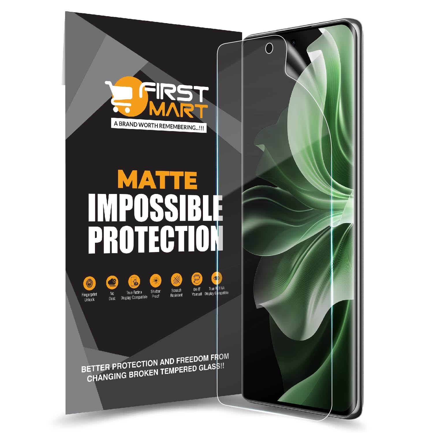 FIRST MART Screen Protector for Oppo Reno 11 Pro 5G / Reno 11 5G - Nano Fiber Unbreakable Membrane Case Friendly Full Edge to Edge Screen Coverage & Installation Kit (Matte) (B0CVSD9FHH) Amazon Price History, Amazon Price Tracker