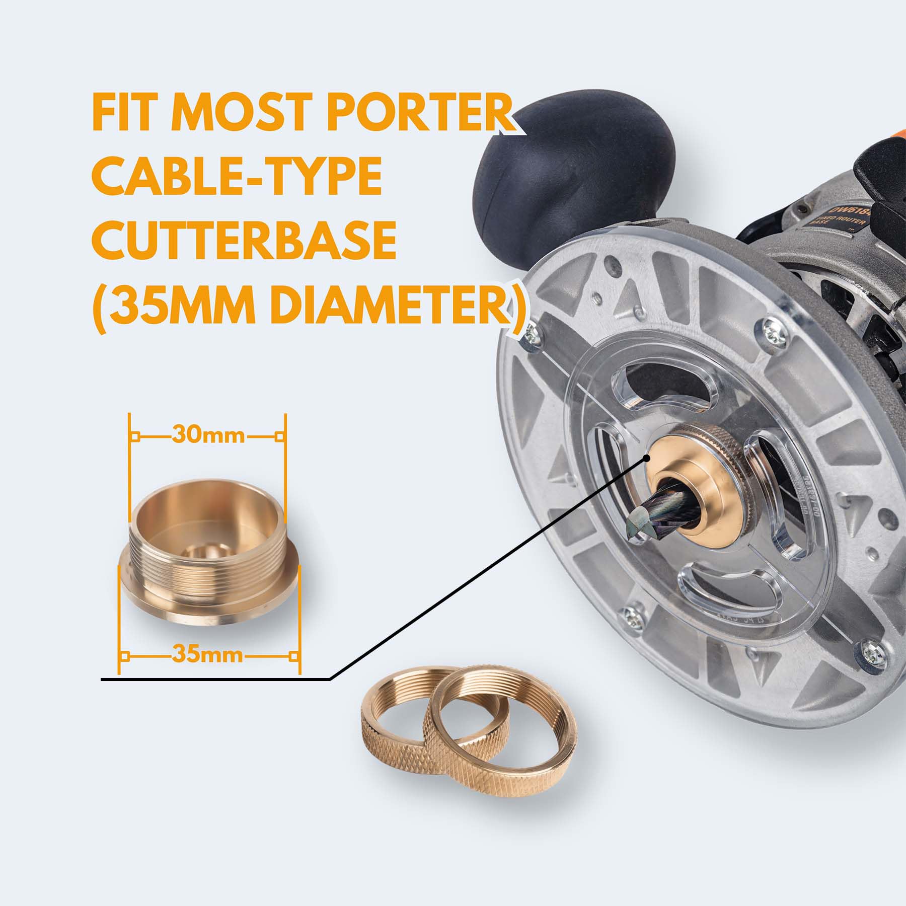 PorterCable Template Guide Kit 9piece PORTERCABLE 9Piece Router
