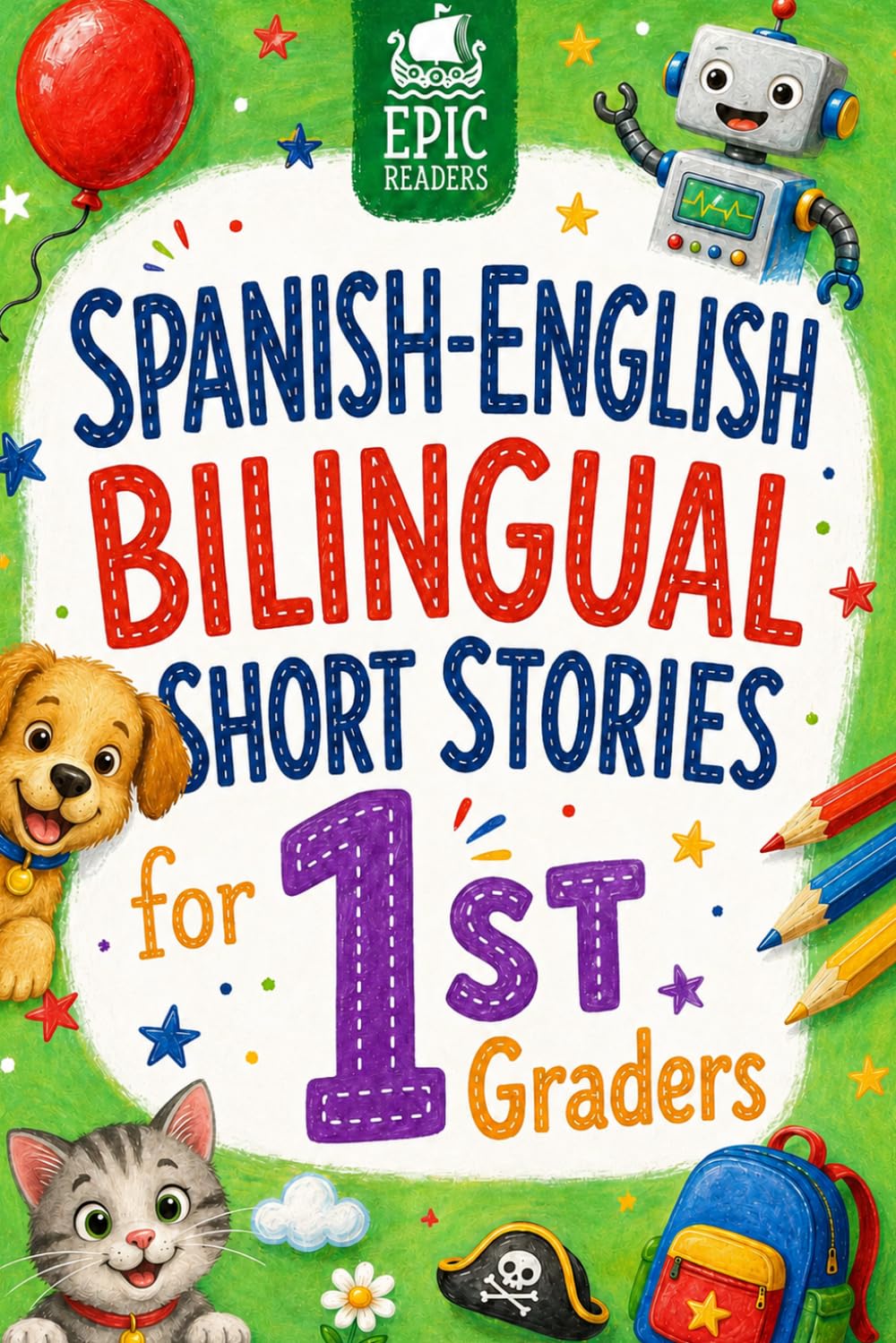 Spanish-English Bilingual Short Stories for Kids: Inspiring 5-Minute Dual Language Stories for First Graders | Build Vocabulary and Confidence with Fun Activities and Comprehension Questions
