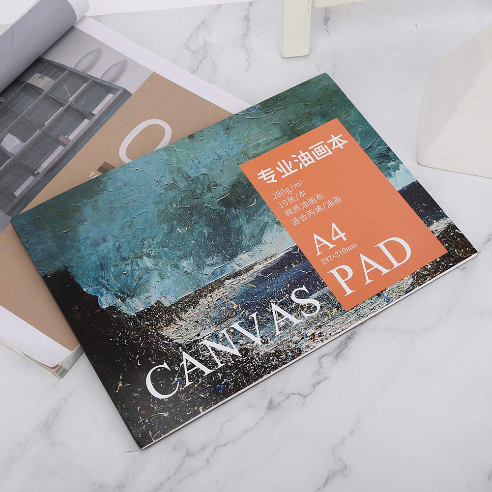 YUYTE A3 Canvas Pad Oil Painting Paper Book 10 Sheets Katoenen Canvas