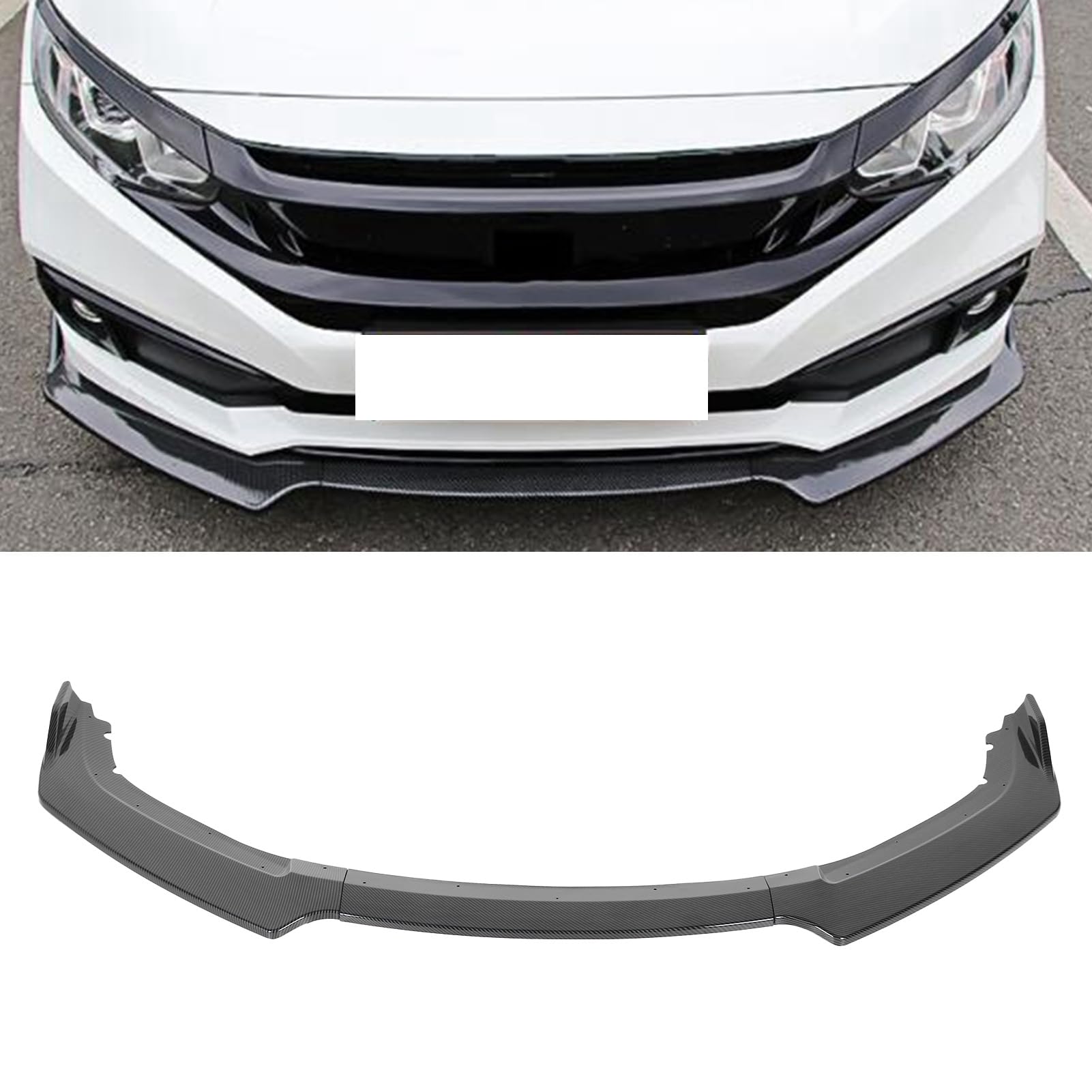 Przedni Spojler Zderzaka w Stylu Carbon Fiber for 2016-2020