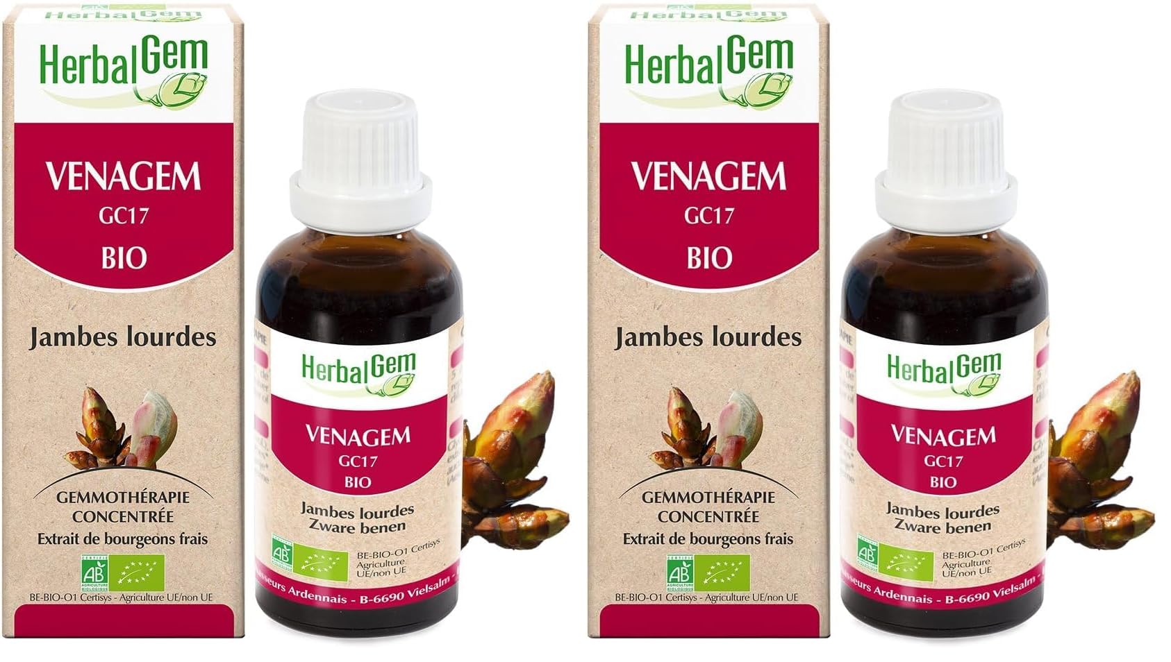 Venagem Herbalgem Complexe Jambes Lourdes BIO 2x30 ml - 14