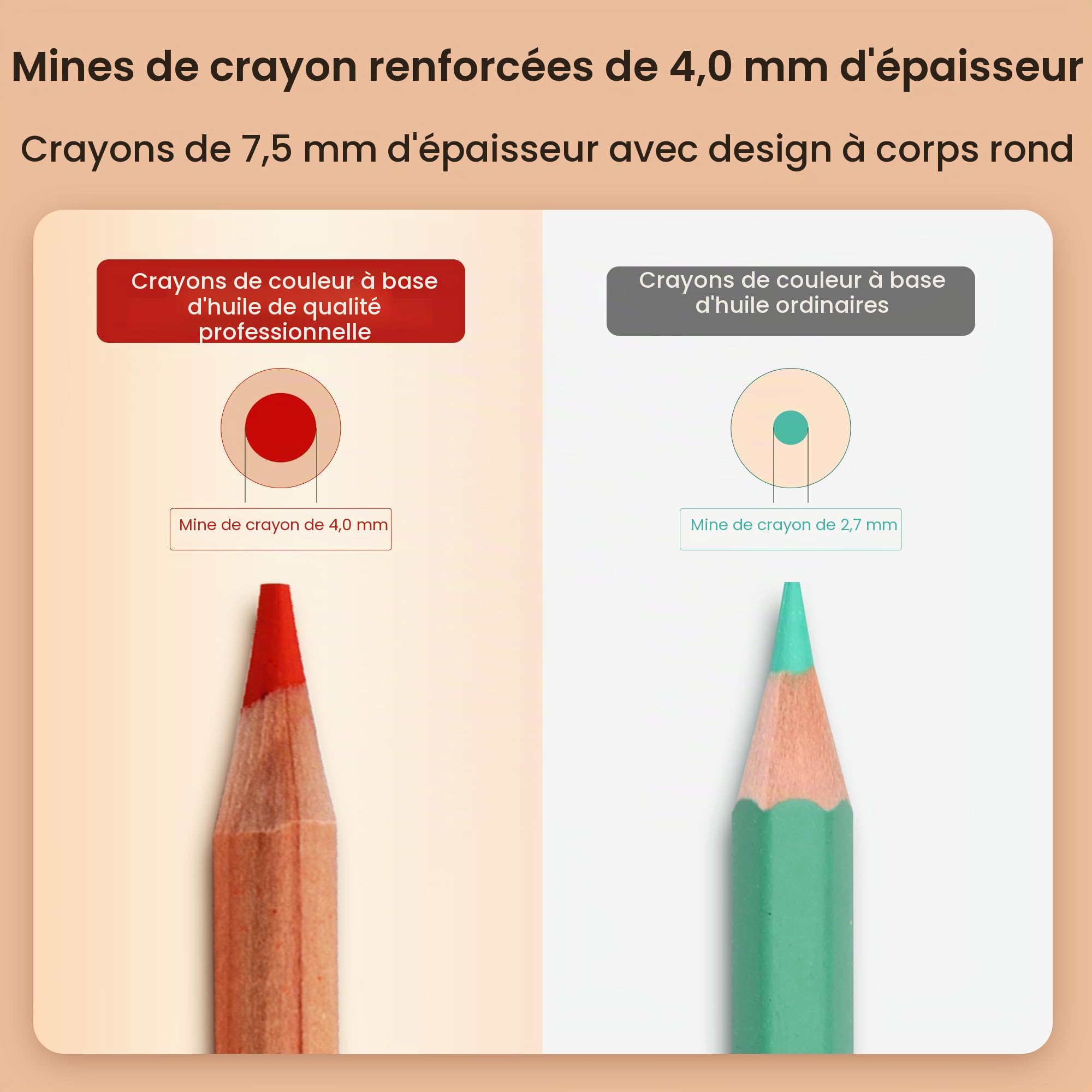MARCO Lot de 48 crayons de couleur à base d'huile pour adultes