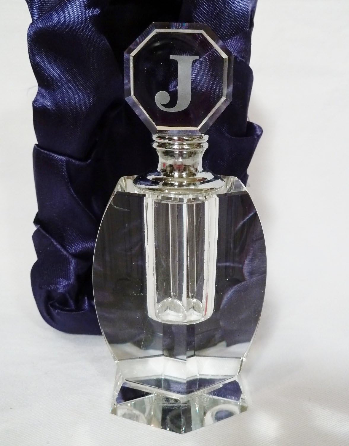Fifth Avenue Crystal Personalized Letter "J" Monogrammed Perfume Bottle