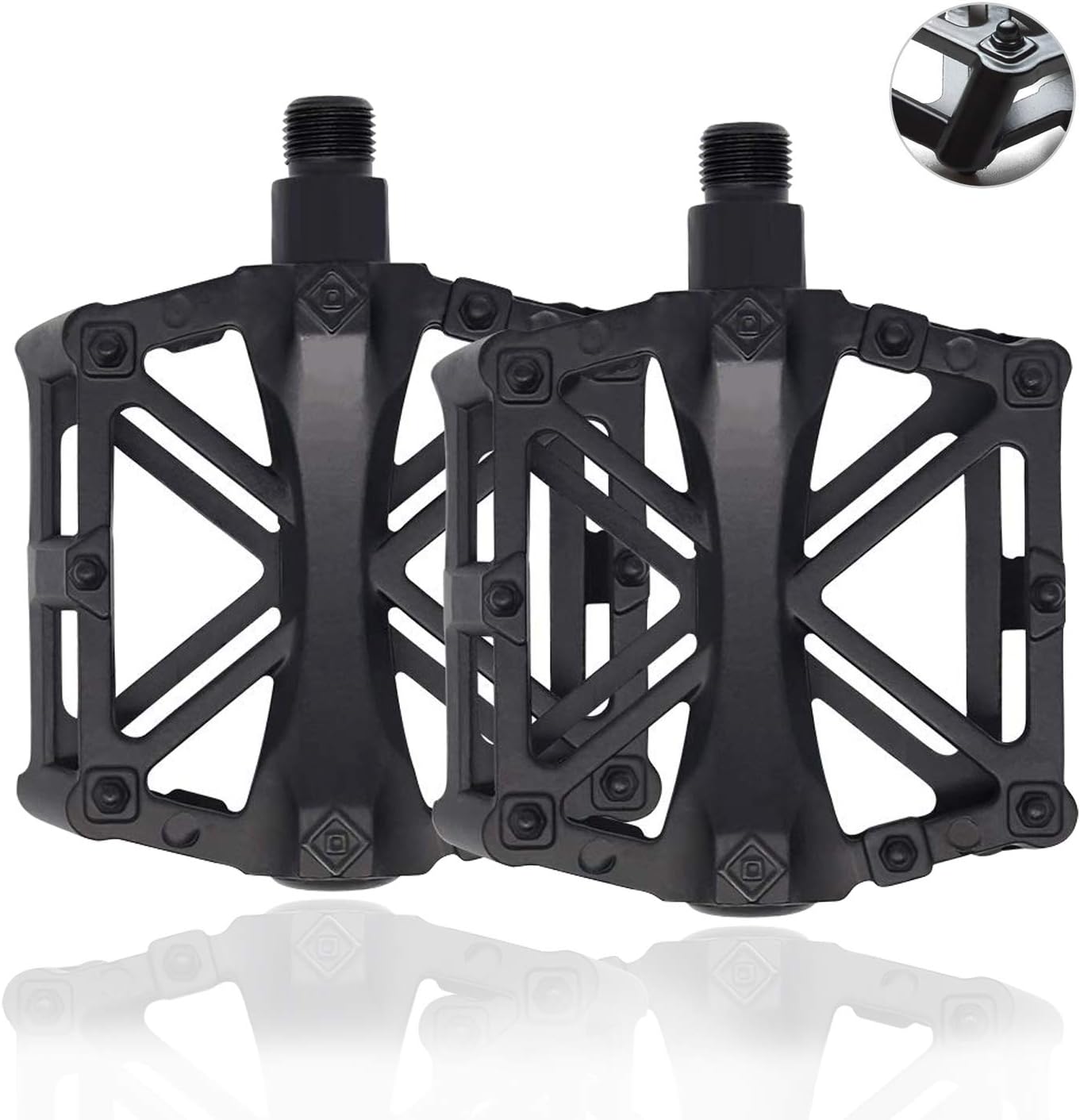 Pédales Vélo Absolute VP-747 – Alliage Noir – Compatible Manivelle 9/16