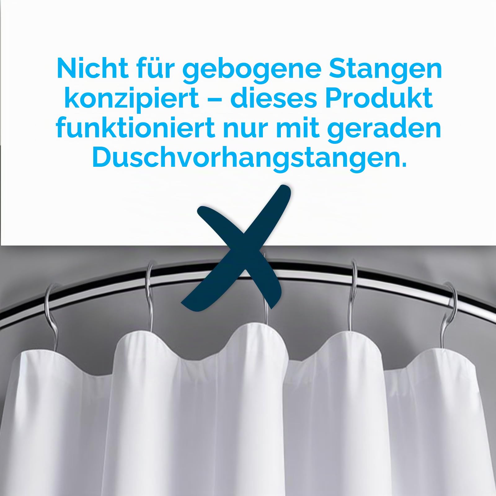 SlipX Solutions Duschvorhang Spritzschutz hält den Liner bündig an der Wand, um Wasser in Ihrer Dusche zu halten, klebfrei, 2 Schutzvorrichtungen pro Packung.