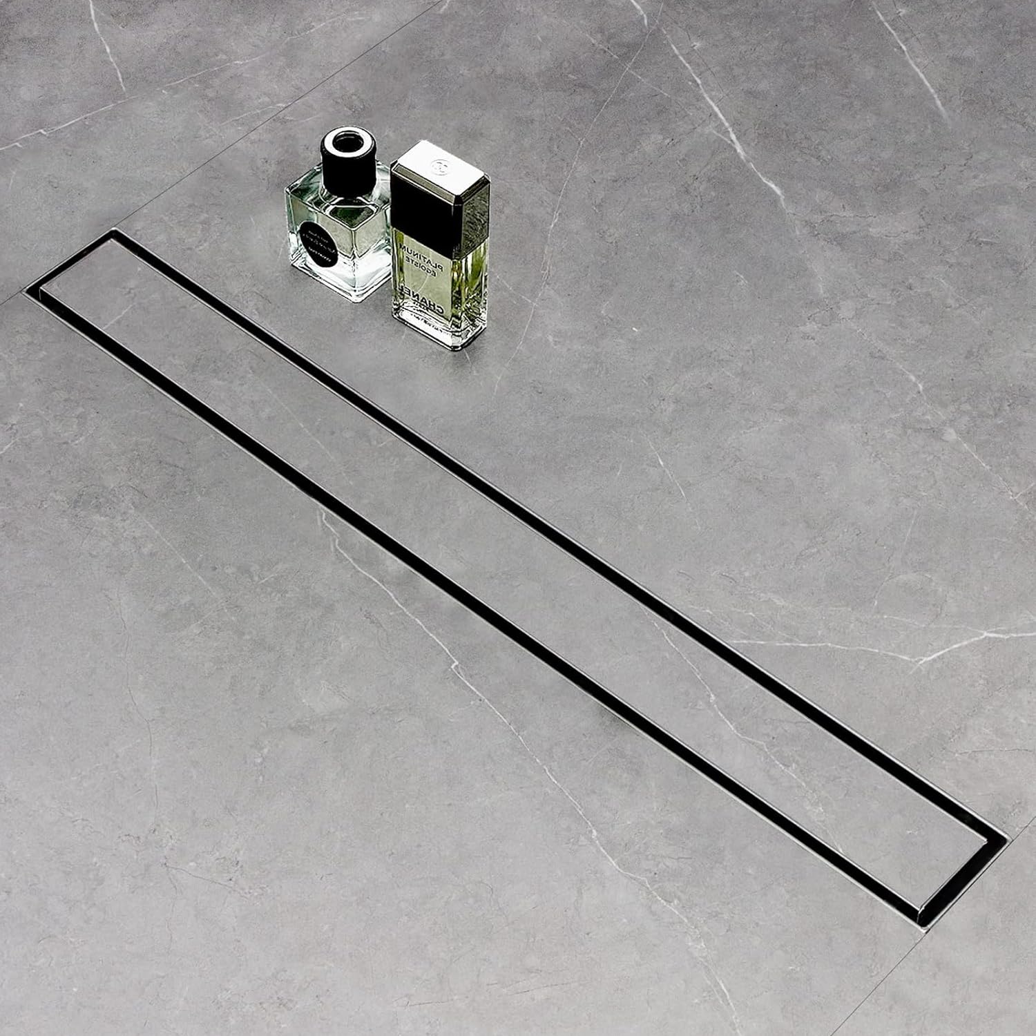 LIPKA Marble Insert Shower Drain Channel | 36 x 2 Inches | 304-Grade Stainless Steel Long Floor Drain for Bathrooms | 21mm Marble Invisible Water Drainer with Side Hole & Jali (Silver) (B0CHRLSZCG) Amazon Price History, Amazon Price Tracker