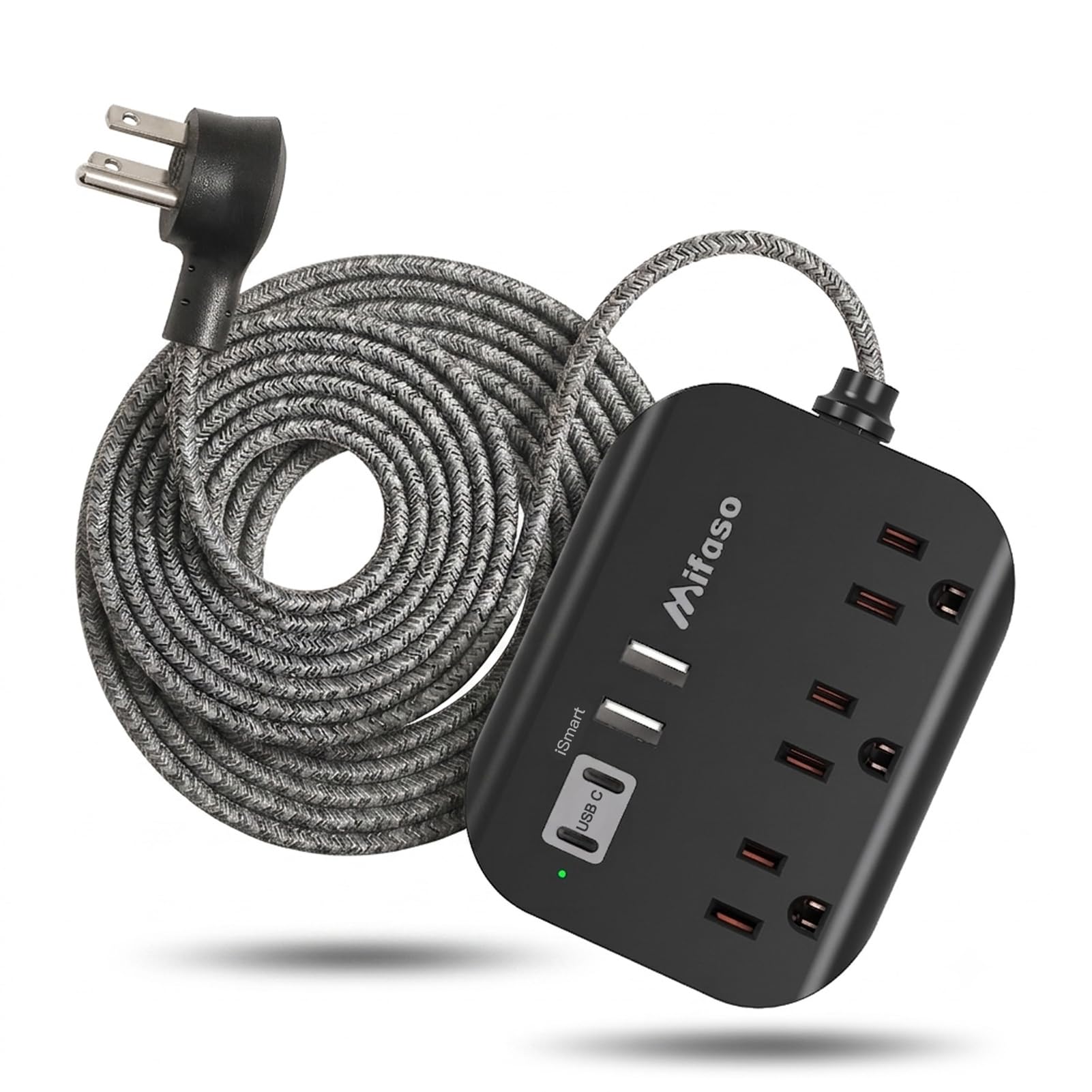 Travel Essentials, Power Strip with USB, Compact Flat Plug Extension Cord — Amazon image 11