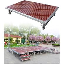 Portable Stage Platform, Foldable Modular Stage, Anti-Slip Surface, for Event, Church, Bar, Live Stream, School,L128xW100xH30cm