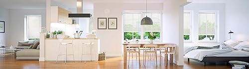 Miniatura 11 de Chicology - Minipersianas para ventanas, puerta, cámper, opacas, horizontales, color blanco satinado, 23 pulgadas de ancho x 48 pulgadas de alto