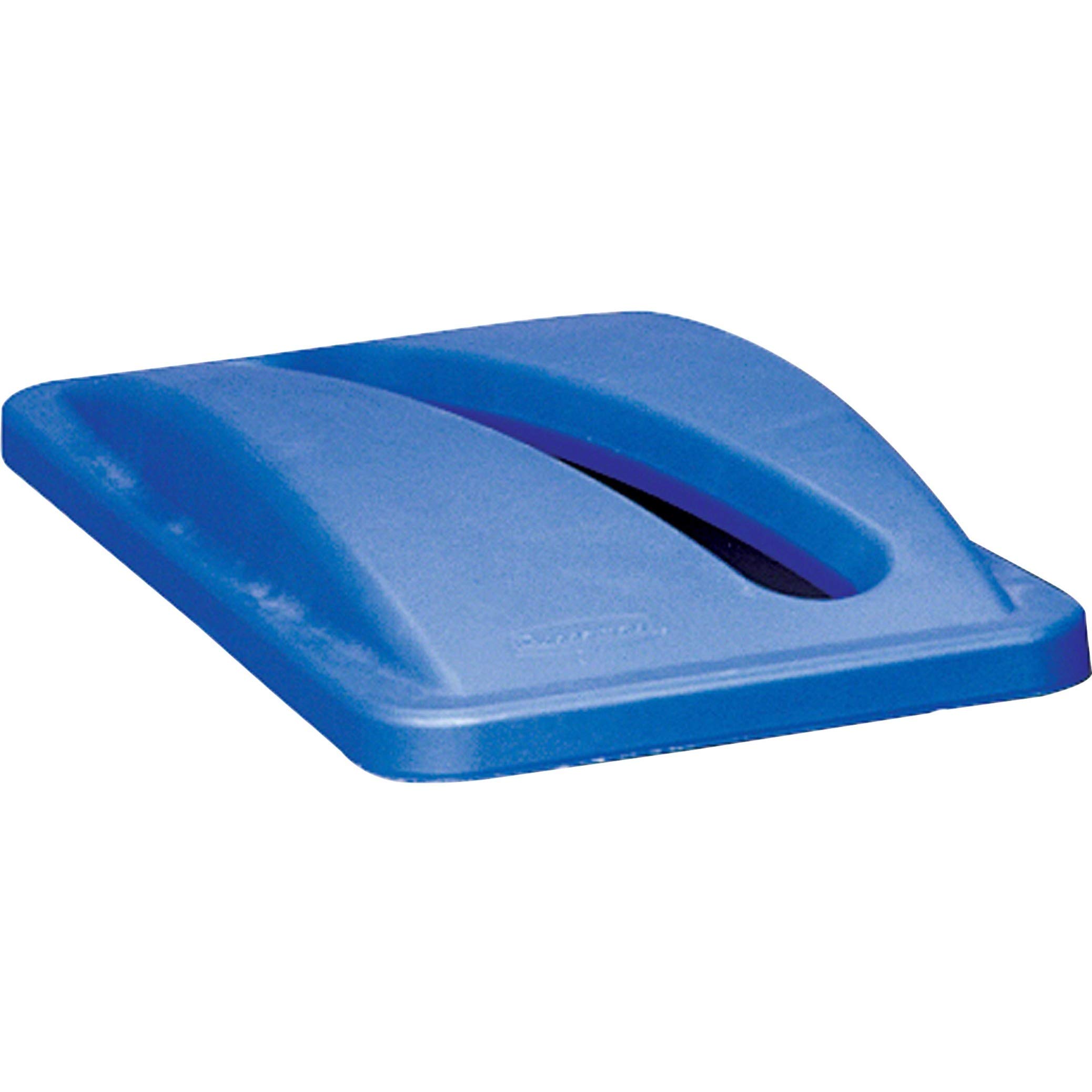 RubbermaidCommercial Slim Jim Container Lid, 2.8" x 11" x 20", Blue