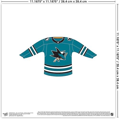 Miniatura 3 de Trends International Gallery Pops NHL San Jose Sharks - Paquete de arte de pared de jersey (paquete de 3)