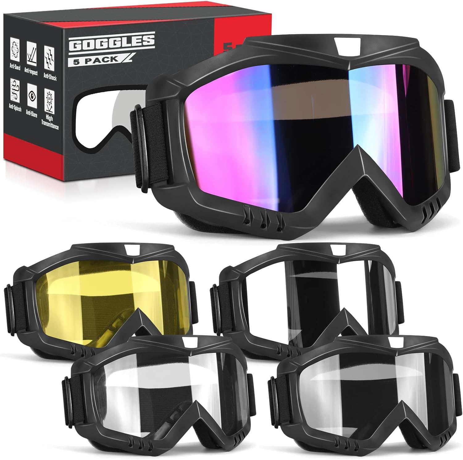 Dirt & Motocross Bike Goggles,...