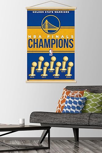 Miniatura 2 de Trends International NBA Golden State Warriors - Póster de pared de Champions 23, 22.37 x 34.00 pulgadas, paquete de impresión premium y colgador de