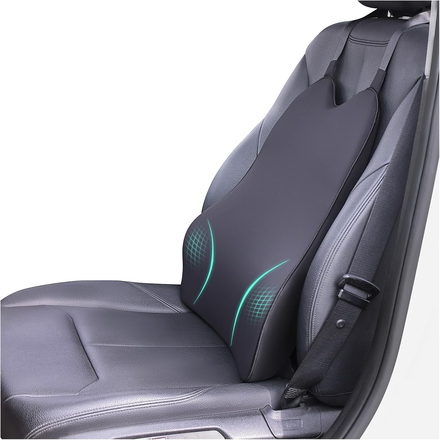 Tryagat 1 Pcs Car Lumbar Support Back Cushion for Opel OPC Adam VIVARO MERIVA, Orthopedic Memory Foam Backrest Ergonomic Spine Relief