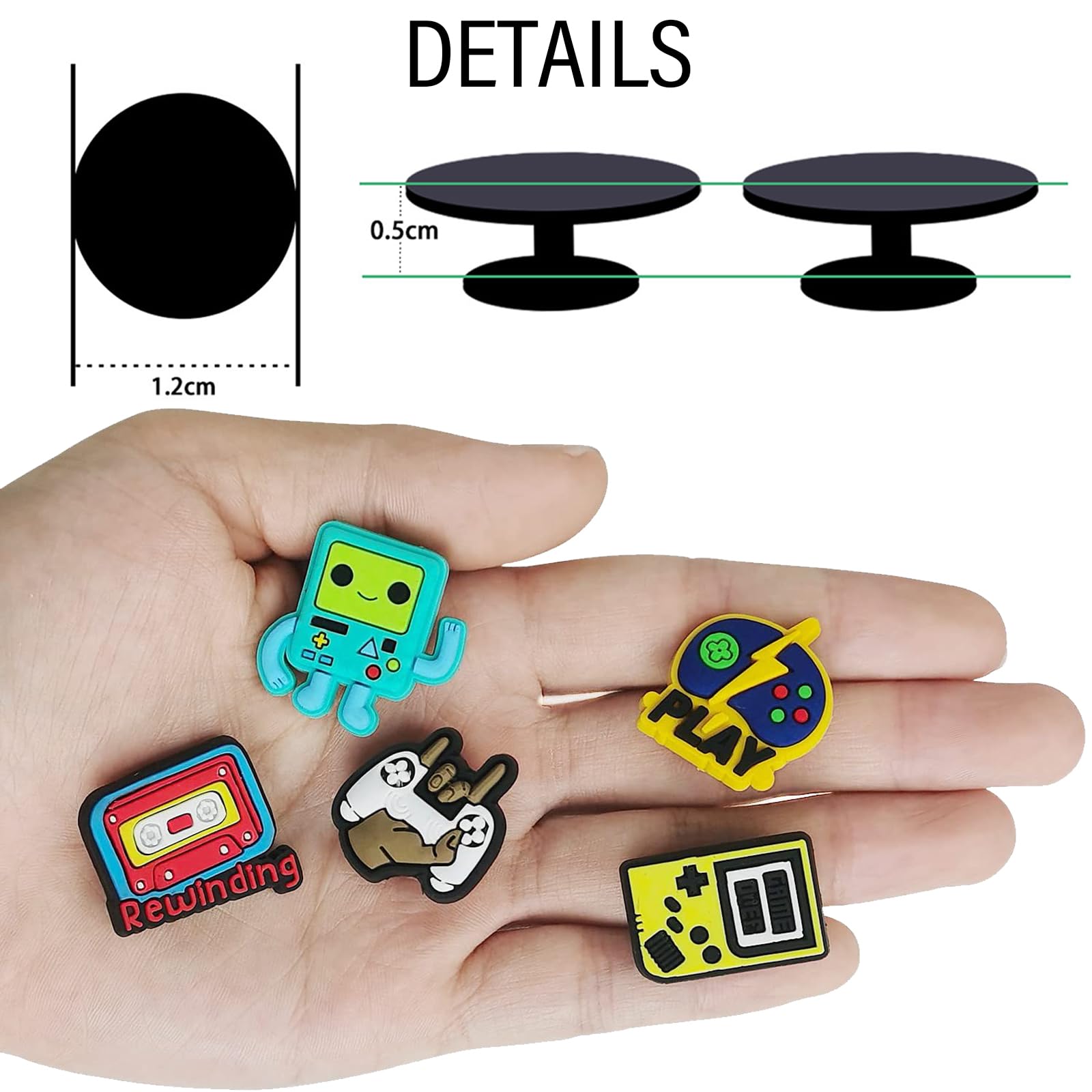 Shoe Charms, Accesorios Para Zapatos Deportivos, Pins Decorativos de Dibujos Animados, 60 Piezas