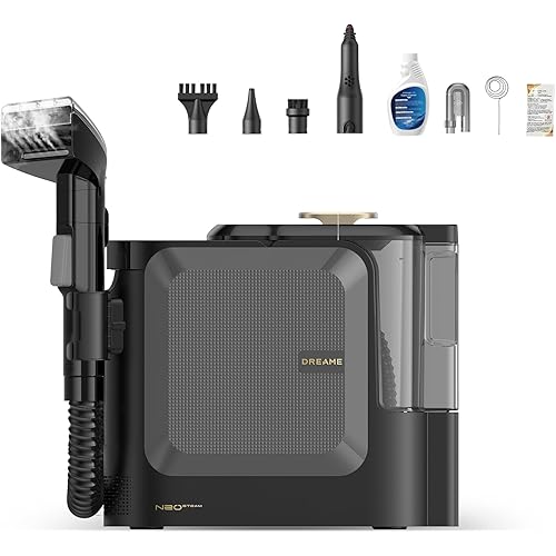 DREAME N20 Steam Portable Carpet Cleaner with Steam & Hot Water Wash, Upholstery Cleaner Machine with Auto-Mix Solution, 17Kpa Powerful Suction, Spot Cleaner for Carpet, Couch, Furniture, Pets, Cars