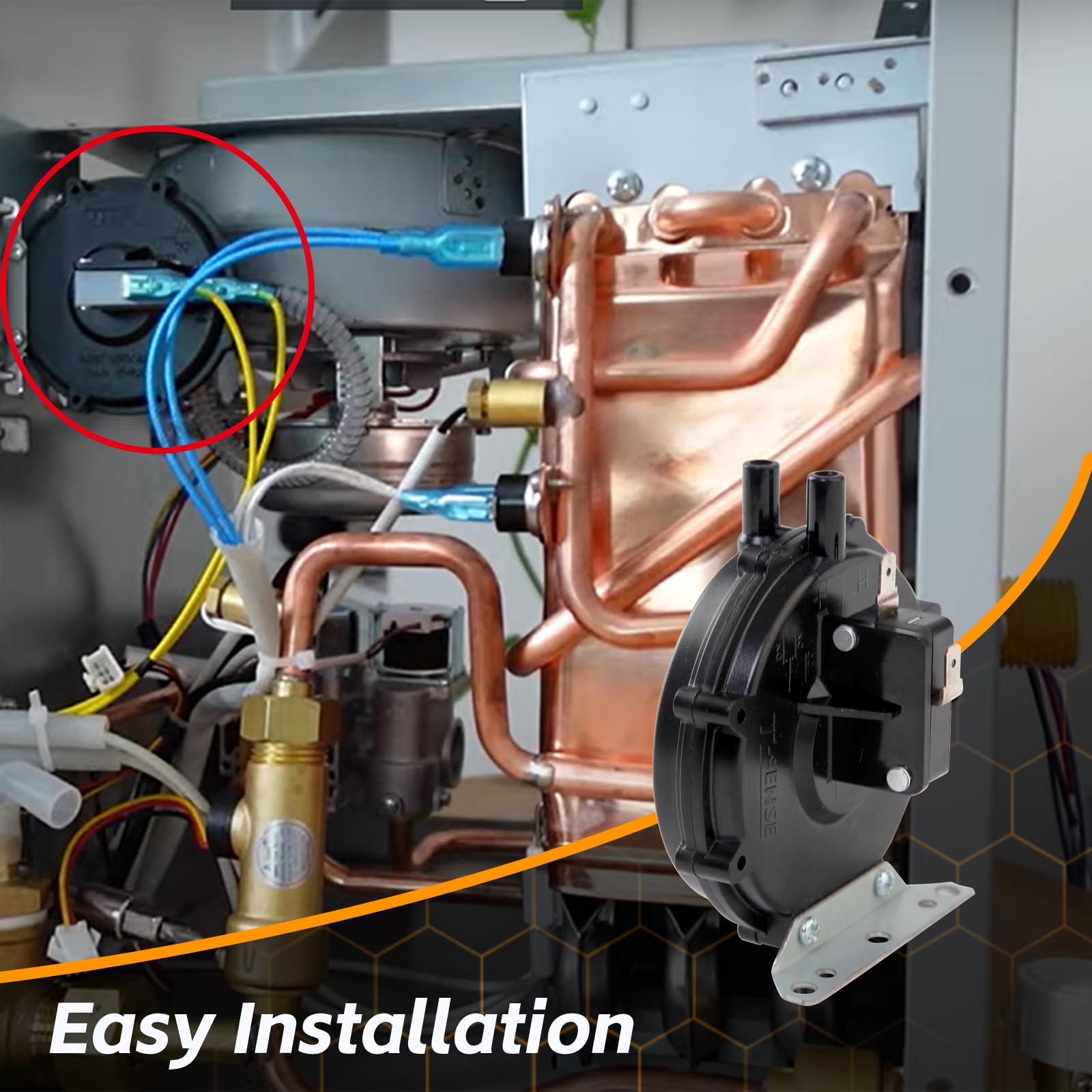 Accesorios para calentador de agua, interruptor de presión de aire compatible con CAMPLUX Ranein Recpro Girard FOGATTI Furrion Suburban RV calentador de agua y calentador de agua sin tanque de gas