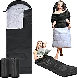 2 peças de saco de dormir para adultos com alcance do braço saco de dormir à prova d'água em clima frio ou quente para acampamento, caminhada, mochilão, caça ao ar livre