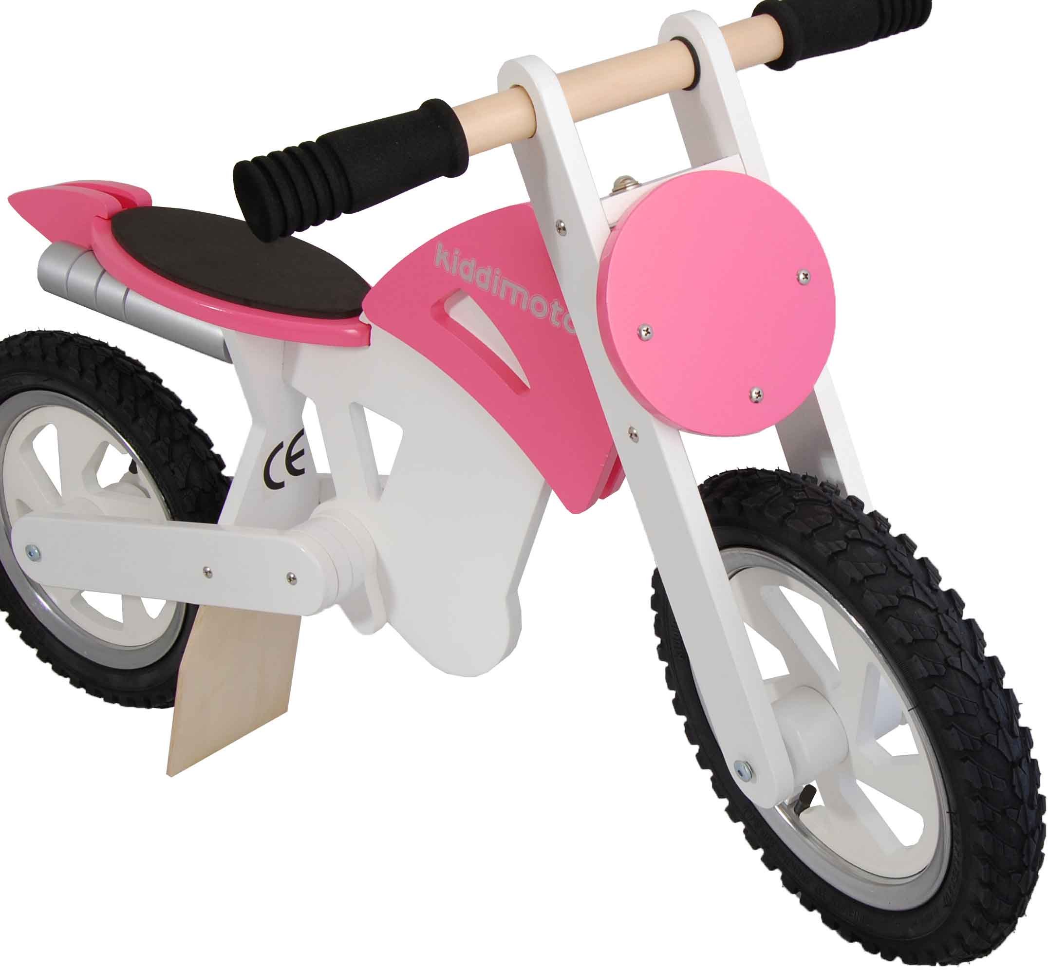 kiddimoto balance bike pink