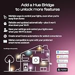 Philips Hue Intelligent LED A19 Ampoule, Blanc et Ambiance de couleur, E26 Base, 9.5W, Plein spectre 1000K-20000K, 1100 Lumens, Dimmable, Fonctionne avec Alexa, Google Assistant et Apple Home, paquet de 2