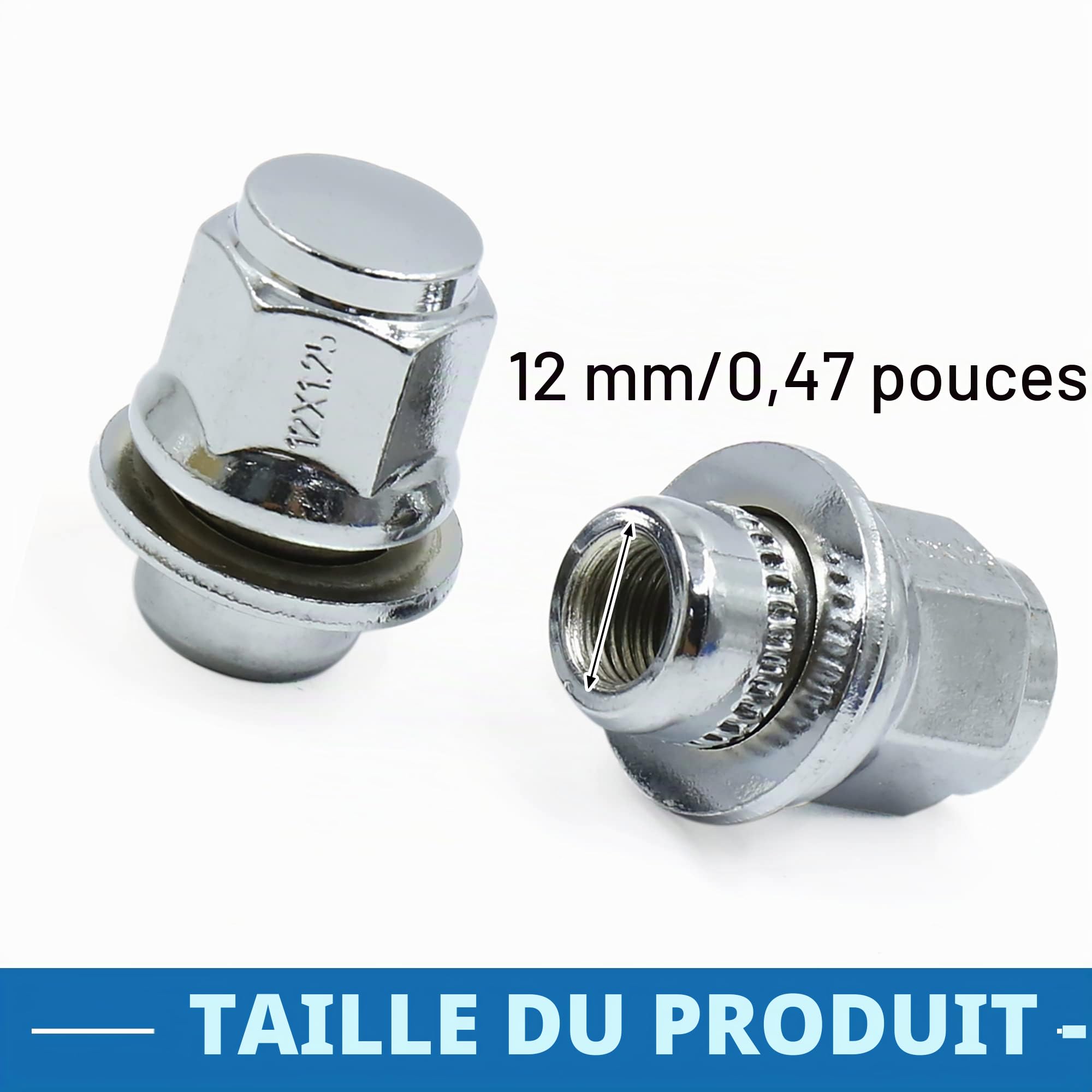 A ABSOPRO Voiture Racing Roue Cosse Écrous M12 X 1.25 Pneu Jante Vis (Ensemble de 20)