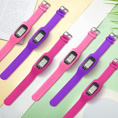 Miniatura 5 de Geyoga Pedometer for Walking Steps and Miles Pedometer Watch Silicone Steps Tracker Running Bracelet Ankle Step Counter for Calorie Burning and Step