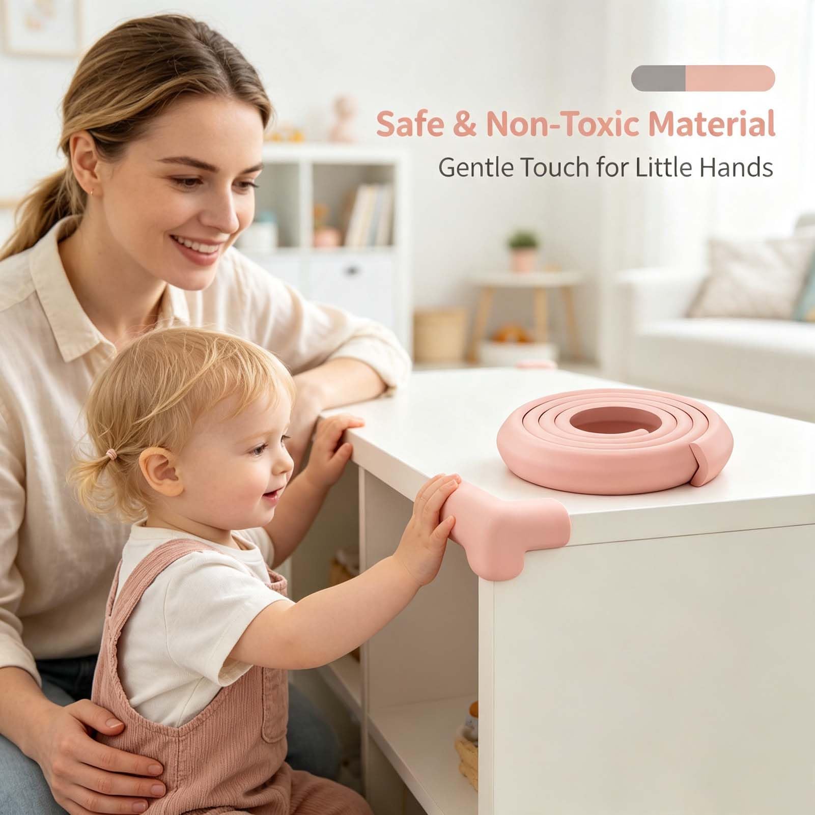 Protector De Bordes para Muebles, Tira De Espuma Antichoque, Banda Parachoques, Protección De Esquinas para Mesas Y Escritorios, Acolchado Suave Y Flexible Y Cortable