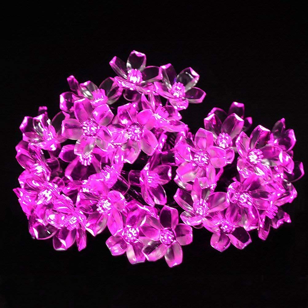 GLOWSERIE Glowseriefairy String Lights Christmas Decorative Lights 16 Led Tail Plug Connectable Cherry Flower Decoration Novelty Light For Party, Patio, Wedding, Home And Garden(Pink),3 meters