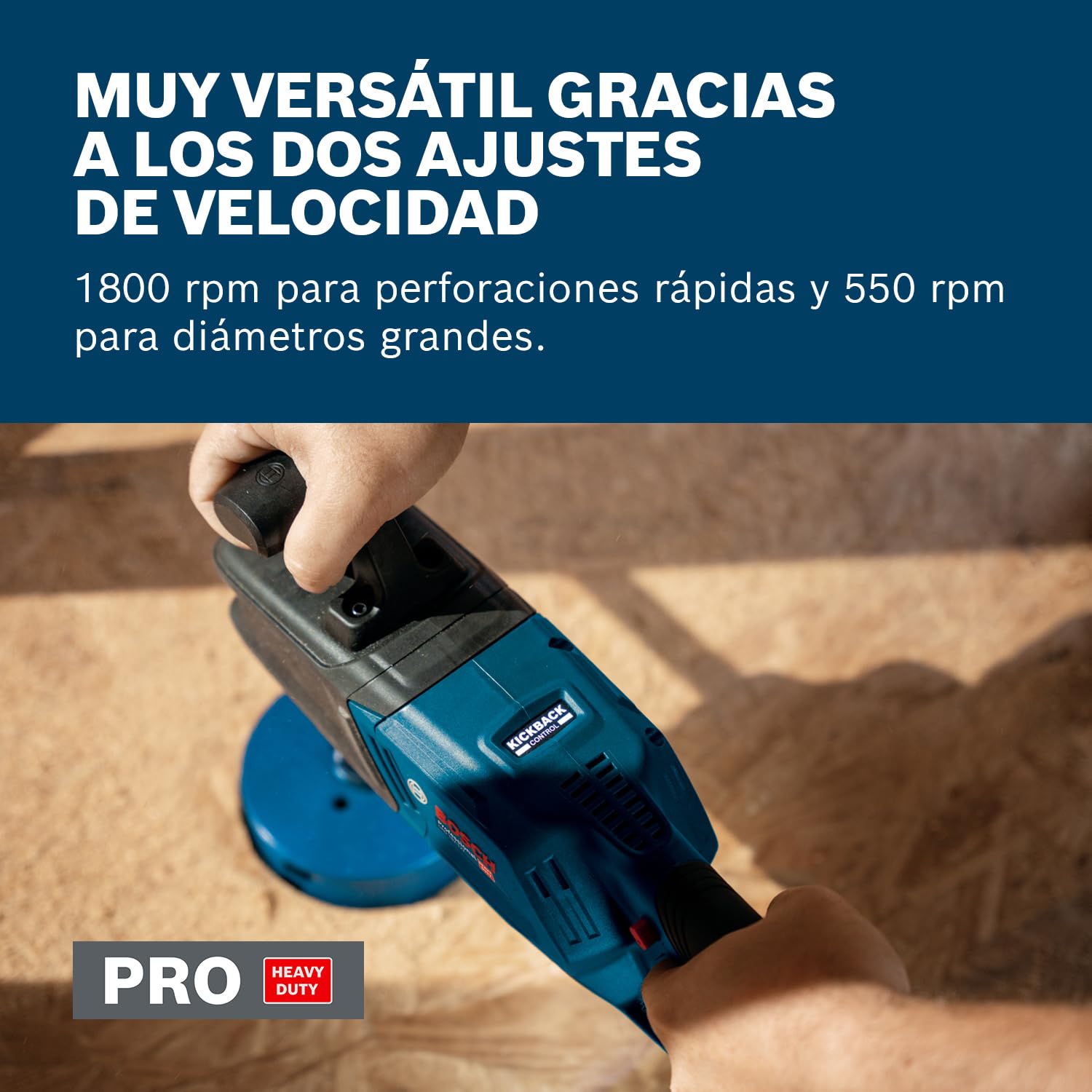 Taladro de ángulo recto a batería GRD 18V-127 con Bosch Professional 18V System (par suave de 65 Nm, motor Brushless sin escobillas, 2 velocidades: desbaste rápido 1800 rpm, lento 550 rpm)