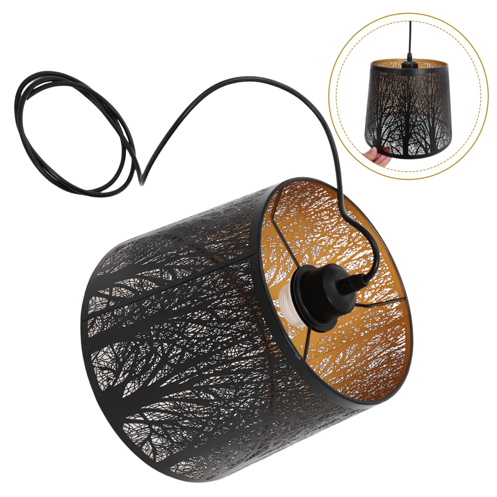 SHINEOFI Pantalla De Hierro Decorativa Hueca Para Lámpara Reemplazo De Pantallas De Metal Compatible Lámparas Colgantes y Apliques
