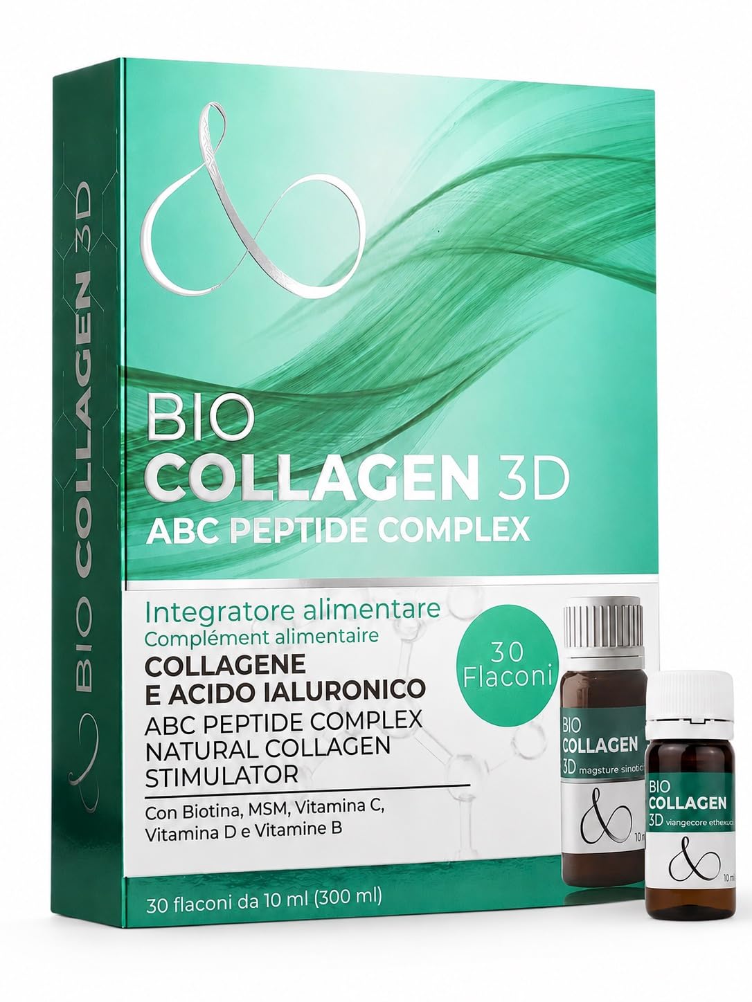 Collagene da Bere Idrolizzato Acido Ialuronico Biotina, MSM, Vitamina C e D