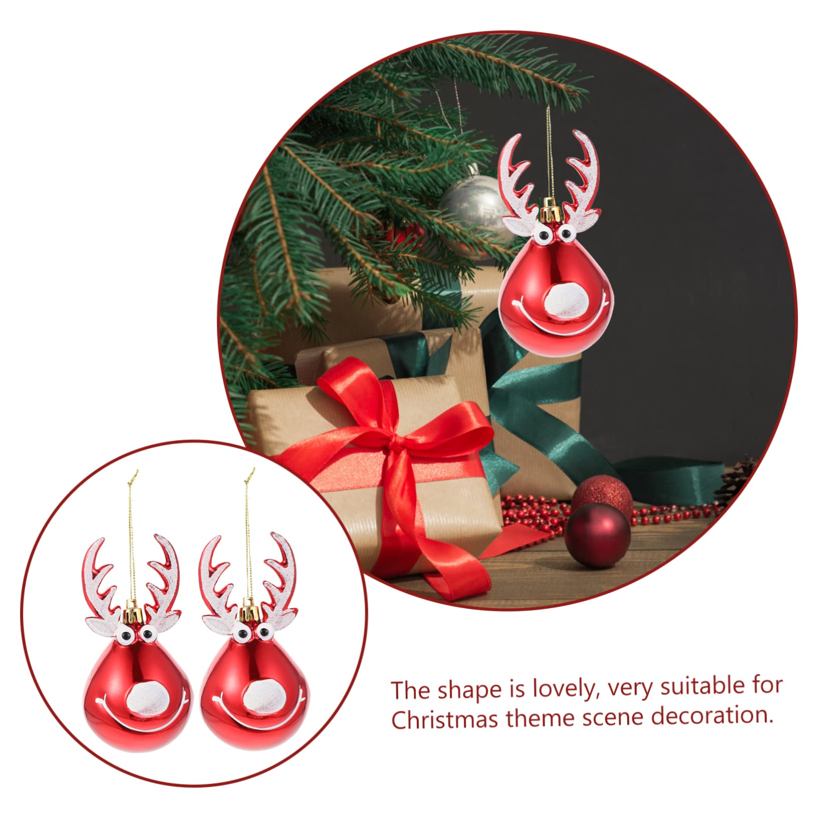 TOPBATHY 10stücke Süße Weihnachtsbaumhänger Mit -Design Dekorative Kugelanhänger Für Festliche Weihnachtsdekoration Und