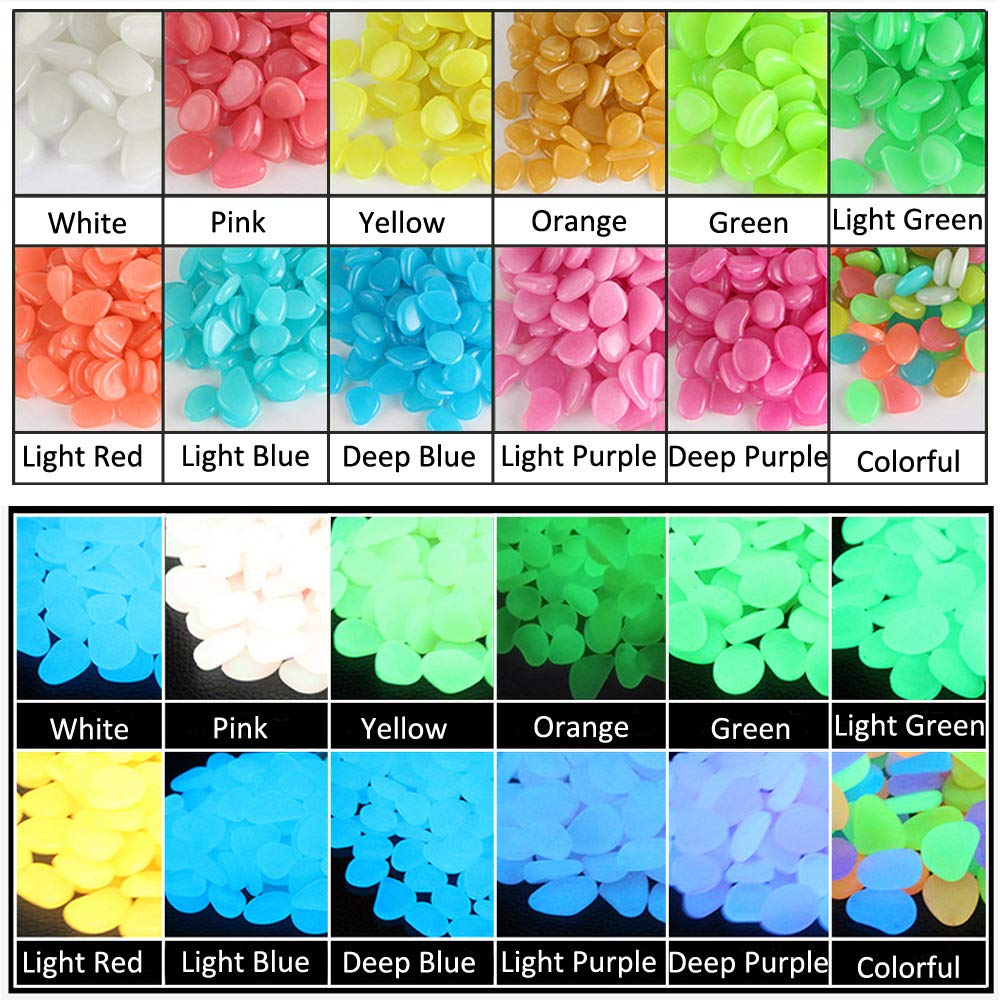 Pietre Luminose Fluorescenti | 100 Pezzi Per Giardino, Acquario O Decorazione | Brillano Al Buio - Foto 2