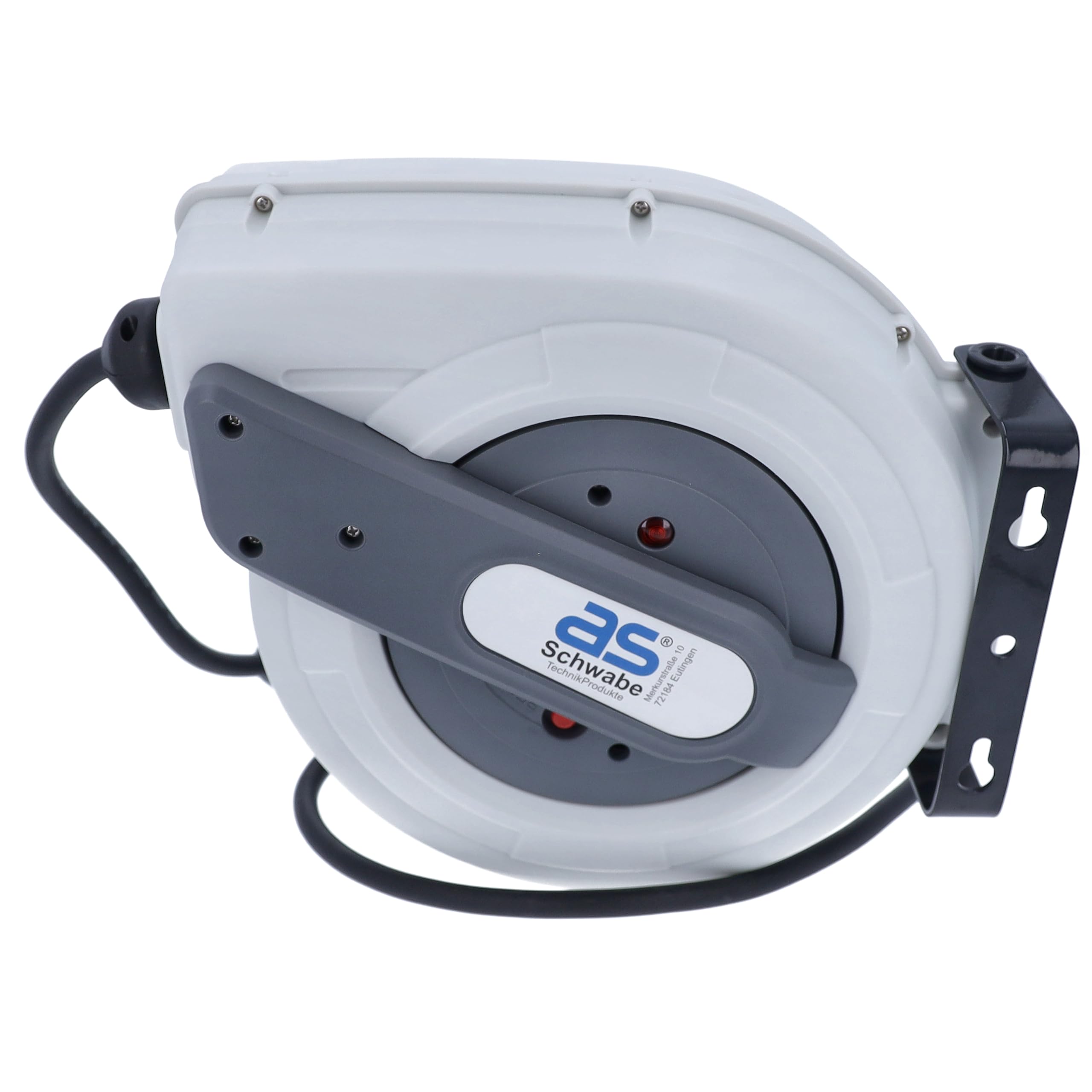 as - Schwabe avvolgicavo automatico CEE 10 m, 180° orientabile, montaggio a parete o soffitto, rimovibile uso mobile, 400 V, 16 A, 5 poli, IP44 esterno