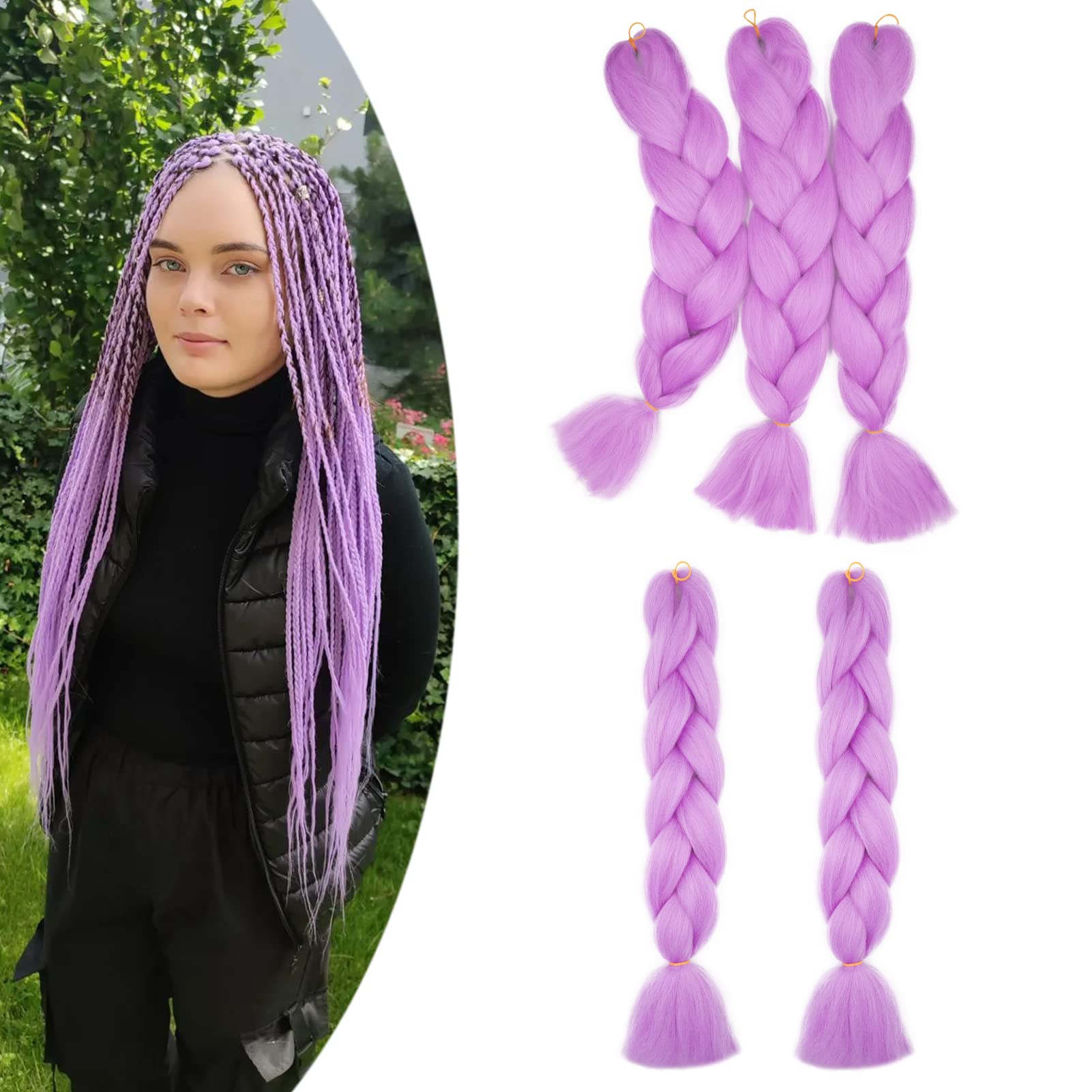 60cm Extensiones de Pelo Trenzas Africanas Castaño Oscuro Extensiones para Trenzas Africanas 1 pcs 100g Kanekalon Pelo para Trenzas Africanas Sintetico Extensiones de Trenzado Cabello Braiding — view 162