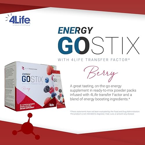 Vista 9 de 4Life Energy Go Stix, mezcla de bebida energética saludable, cafeína de guaraná, maca, yerba mate y extracto de hoja de té verde, sabor cítrico