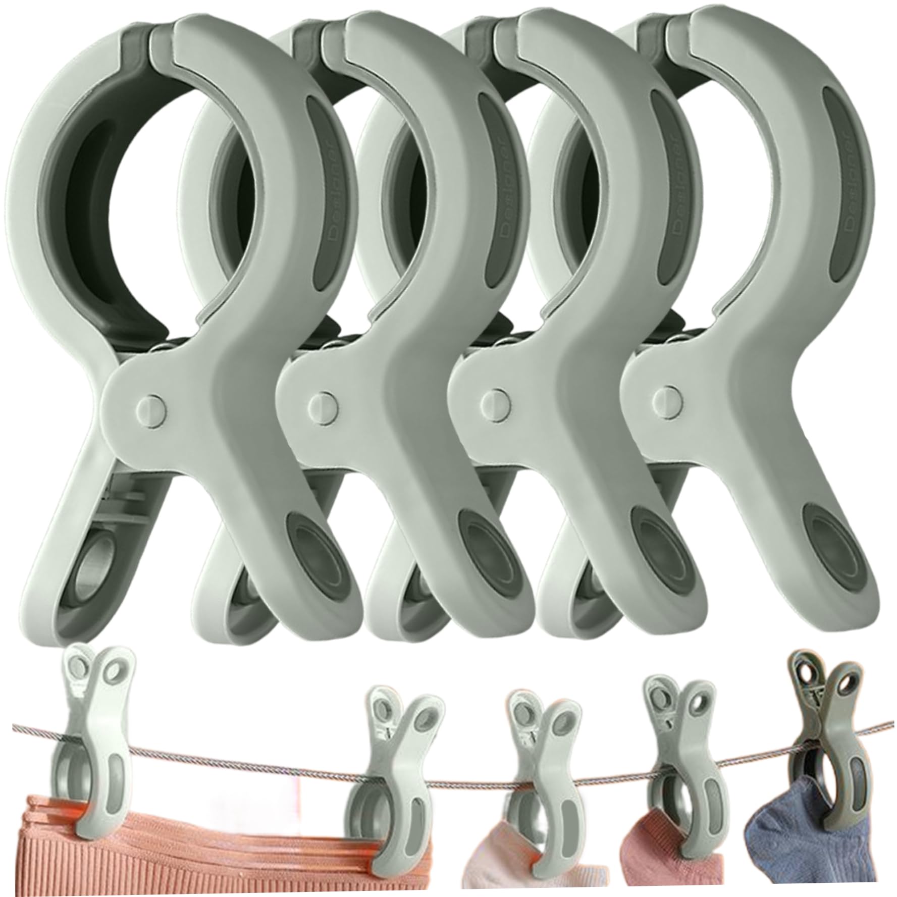 Sjfbebsy 4Pcs Towel Clips for Beach Chairs 4.2x2.4x0.9inch Plastic Beach Towel Clips, with Secure Grip Portable for Towels Lounge Chairs Poolside Towels