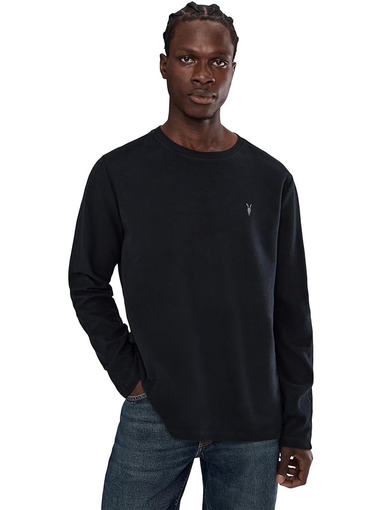 Black AllSaints Rowe Long Sleeve Crew
