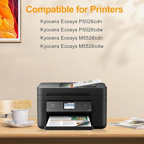 Miniatura 3 de Cartucho de tóner compatible TK5242 TK-5242 para impresoras láser Kyocera ECOSYS P5026cdn P5026cdw M5526cdn M5526cdw (negro cian amarillo magenta, 4