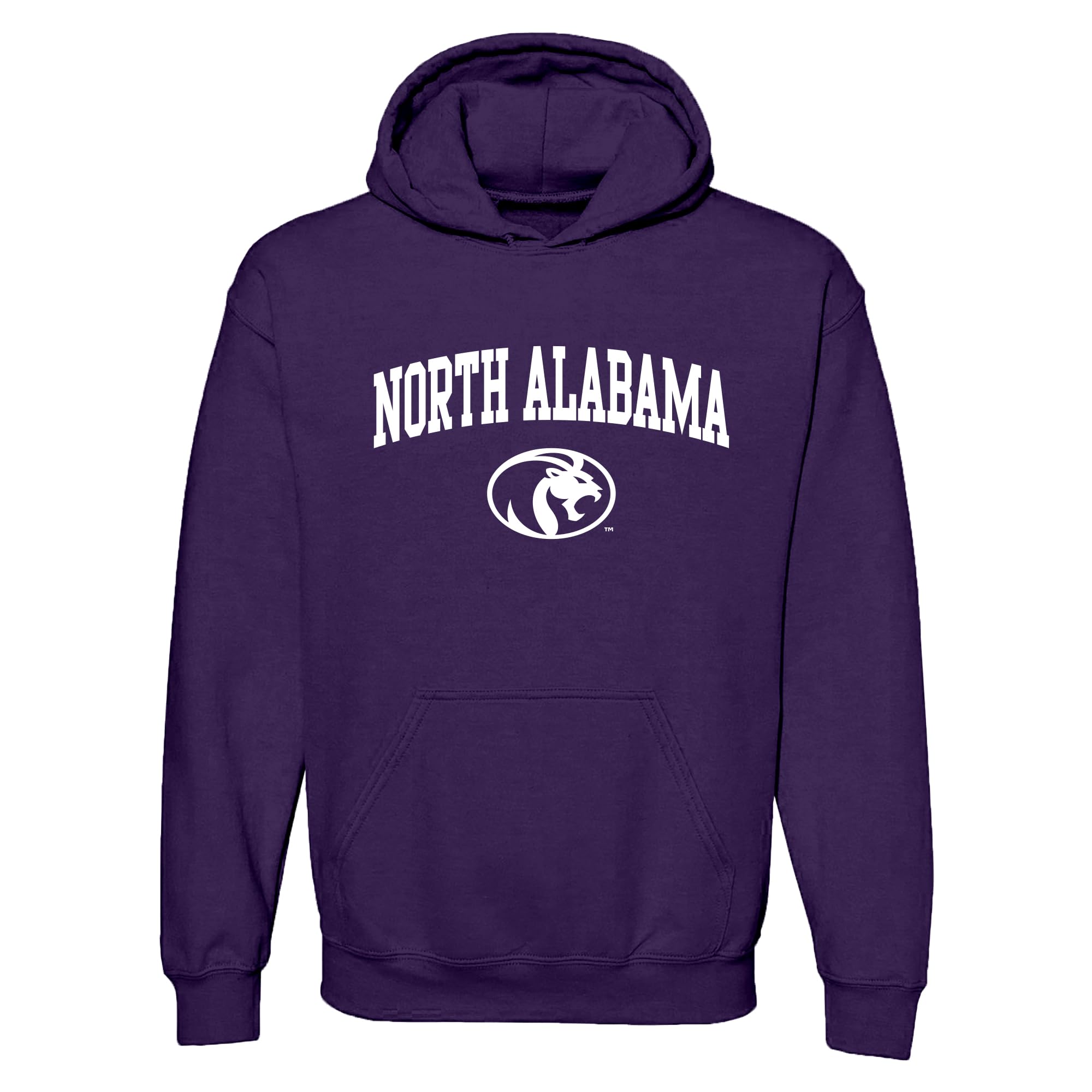 UGP Campus Apparel NCAA Officially licensed College - University Team Color Arch Logo Hoodie, North Alabama Lions Purple, XL โ image 1