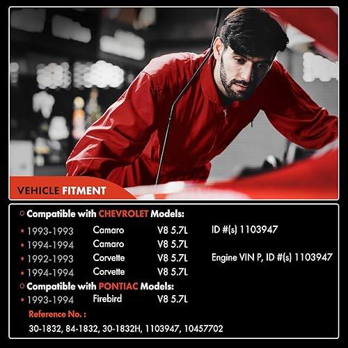 Miniatura 2 de A-Premium Distribuidor de encendido con tapa y rotor compatible con Chevrolet Camaro 1993-1994, Corvette 1992-1994 y Pontiac Firebird 1993-1994, 5.7L