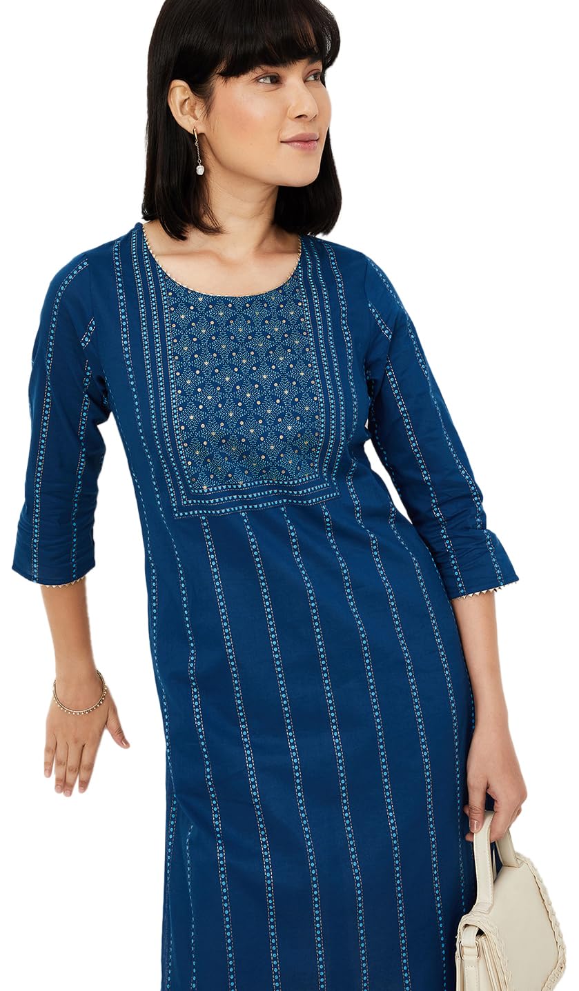 Women's Cotton Regular Fit Casual Kurta-image-23