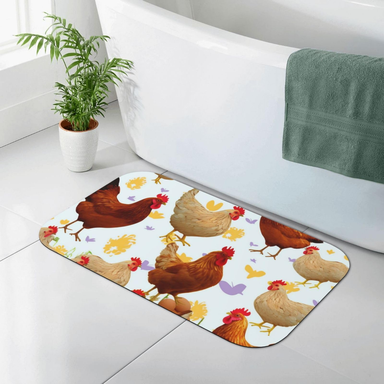 Tapis de bain anti-glisse en diatomée contre les sols mouillés