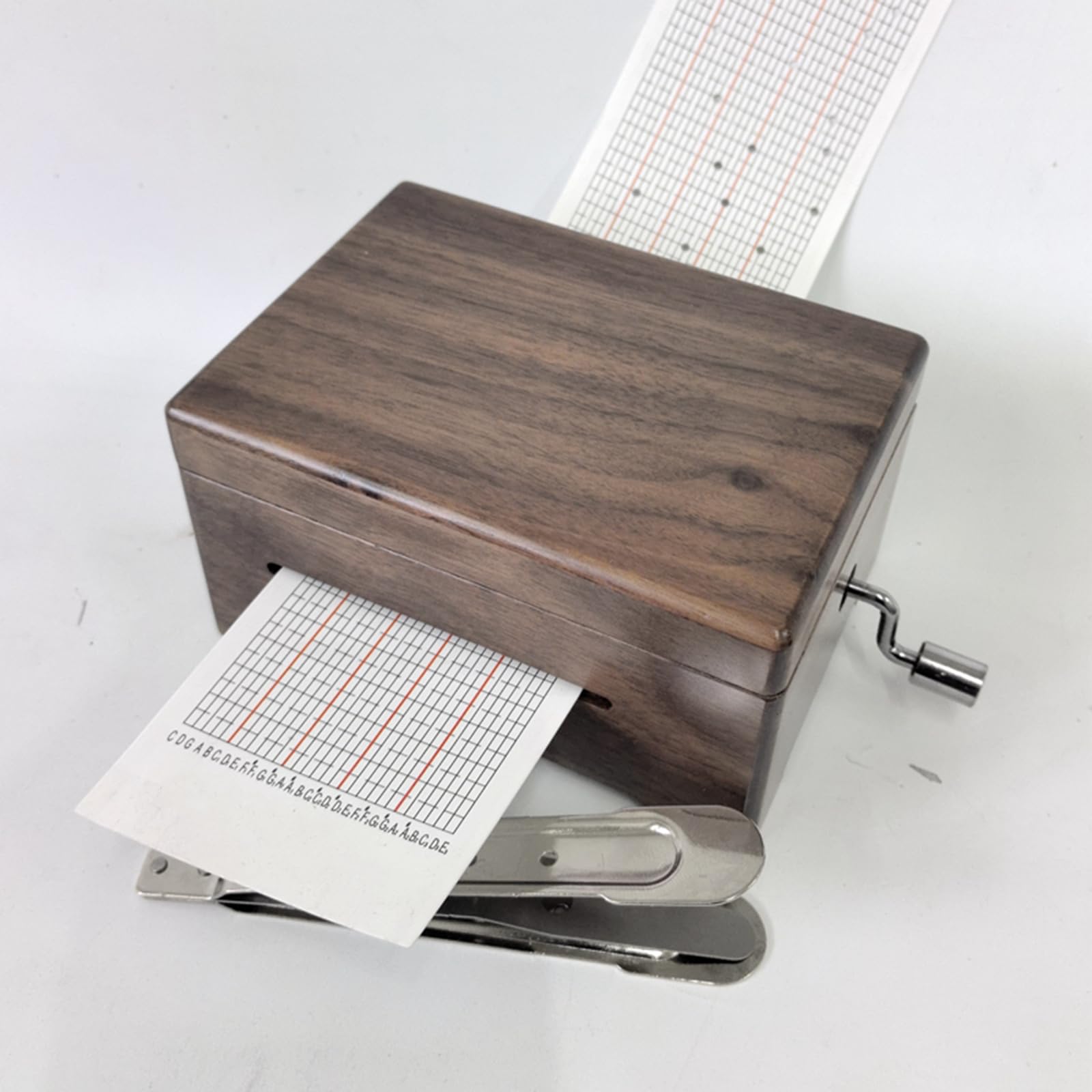 Caja Musical De Madera con Manivela, Caja Musical Personalizada De 30 Notas, 10 Cintas De Papel, Velocidad Ajustable, Kit De Herramientas para Crear Tu Propia Música.