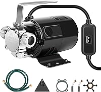 Vista 1 de VIVOSUN Bomba de Transferencia de Agua de 115V, Bomba Eléctrica Portátil de Utilidad de 1/10HP 330 GPH con Interruptor de Encendido/Apagado y Kit